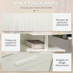 Bureau d'ordinateur, bureau informatique 120 x 55 cm avec plateau pour clavier, 3 tiroirs, pour chambre, domicile, blanc