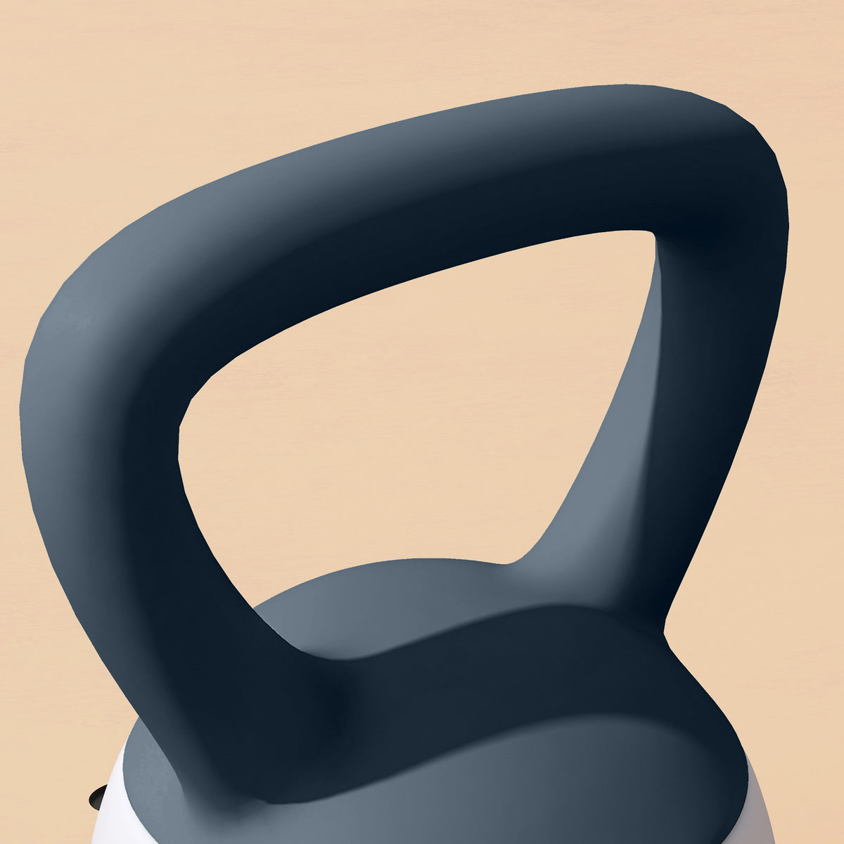 Kettlebell 6 kg - Collaboration .fr x FFHandball - Hantel mit rutschfestem Griff, Grau und Blau