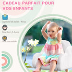 Fauteuil pour enfant design scandinave nuage grand confort avec piètement inclinés et tissu 46 x 51 x 55 cm blanc