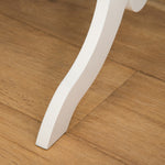 Miroir à Pied Ovale Style Shabby Chic Inclinaison réglable dim. 48L x 46l x 147H cm MDF Blanc