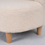 Fauteuil enfants canapé pour enfants avec dossier en forme ours, tissu en polaire teddy, 47 x 43 x 53 cm, beige