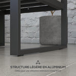 Ensemble Salon de Jardin d'angle extérieur Design Contemporain 6 pièces pour 5 personnes - en aluminium, grand confort