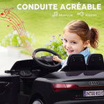 Voiture électrique pour enfants Licence Audi Q8 e-tron Sportback 12V télécommande, phares, musique, klaxon, 3-4 ans noir