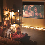 Écran de projection TV et Home Cinema de 120 Pouces vidéo projecteur 16:9 4K HD, fixation mural ou plafond