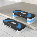 Stepper Fitness Aérobic hauteur réglable 10/15/20 cm surface antidérapante 80 x 31 x 20 cm noir bleu