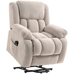 Fauteuil releveur électrique massage et chauffage avec repose-pied, dossier inclinable, télécommande et poche latérale