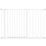 Barrière de sécurité barrière pour animal domestique longueur réglable dim. 75-115L x 76H cm blanc