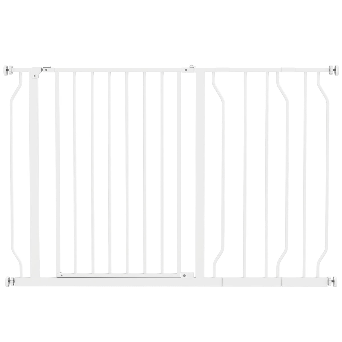 Barrière de sécurité barrière pour animal domestique longueur réglable dim. 75-115L x 76H cm blanc