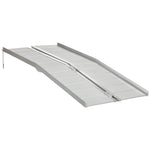 Rampe de fauteuil roulant rampe de chargement rampe d'accès antidérapante pliable avec bordures dim. 183L x 72l cm alu