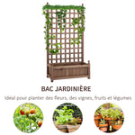 Jardinière avec Treillis - bac à Fleurs - jardinière sur Pied - 64L x 28l x 120H cm Inserts d'irrigation