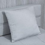 Chauffeuse canapé-lit convertible fauteuil 1 place avec 1 coussin déhoussable, tissu gris clair
