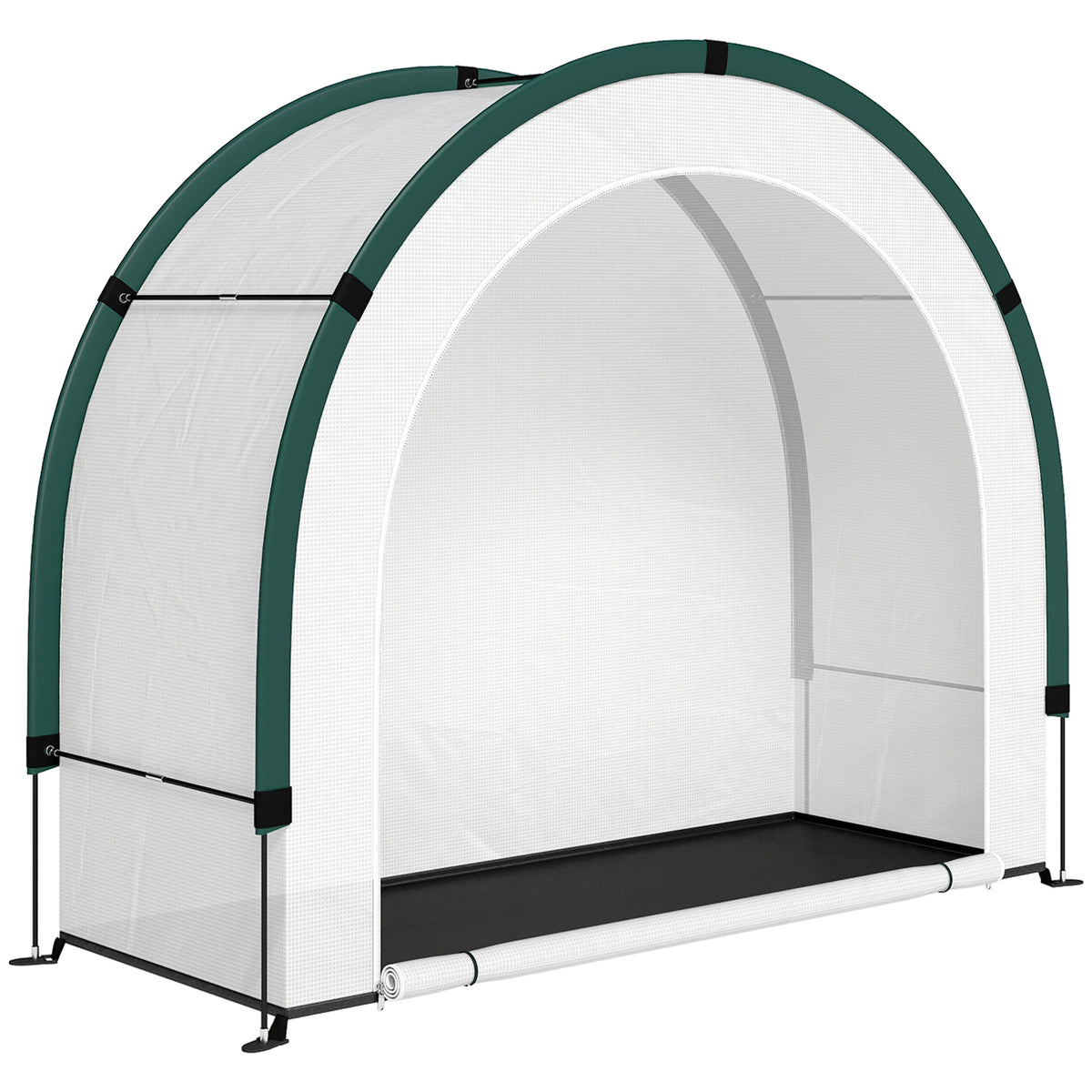 Serre de Jardin Pliable et Portable, Petite Serre de Balcon en Bâche PE et Porte Zippée, 200 x 80 x 164 cm, Vert