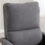 Sillón de masaje reclinable, sillón de relax, respaldo ajustable, asiento amplio, reposapiés, 69x84x99cm, gris