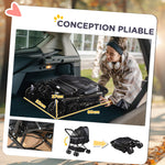 Poussette pour chien animaux de compagnie pliable 4 roues EVA guidon réglable panier 76,5 x 52 x 95 cm