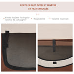 Sac de transport pour chien et chat caisse de transport pliable pour animaux adaptée à la voiture grand confort respirant avec coussin amovible 46 x 36 x 41 cm