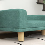 Canapé pour chien grand lit surélevé pour chien coussin lavable cadre en bois tissu polyester 98 x 67 x 25 cm vert clair