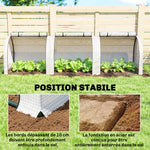 Mini Serre de Jardin Serre à tomates 3L x 1l x 0,8H m Acier PE Haute densité 140 g/m² Anti-UV 3 fenêtres Blanc