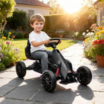 Kart à pédales pour enfants avec siège ajustable 4 positions et roues en EVA 100 x 58 x 58,5 cm noir