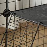 Enclos pour petits animaux parc pour chiot clôture pour animaux domestiques modulable DIY105 x 105 x 70 cm noir