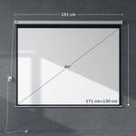 Écran vidéoprojecteur 84 Pouces, 4:3 4K HD écran de projection motorisé et électrique, écran de projection tv et home cinéma, montage mural ou plafond, panneau de commande et télécommande