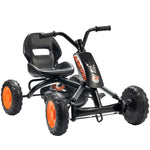 Kart à pédales pour enfants, karting enfant, avancer et reculer, pour garçons filles de 2-5 ans, 84x54x56 cm, noir