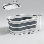 Baignoire pour Chien, Baignoire Pliable et Portable avec Trou de Drainage, pour Petits Chiens et Chiots, Gris