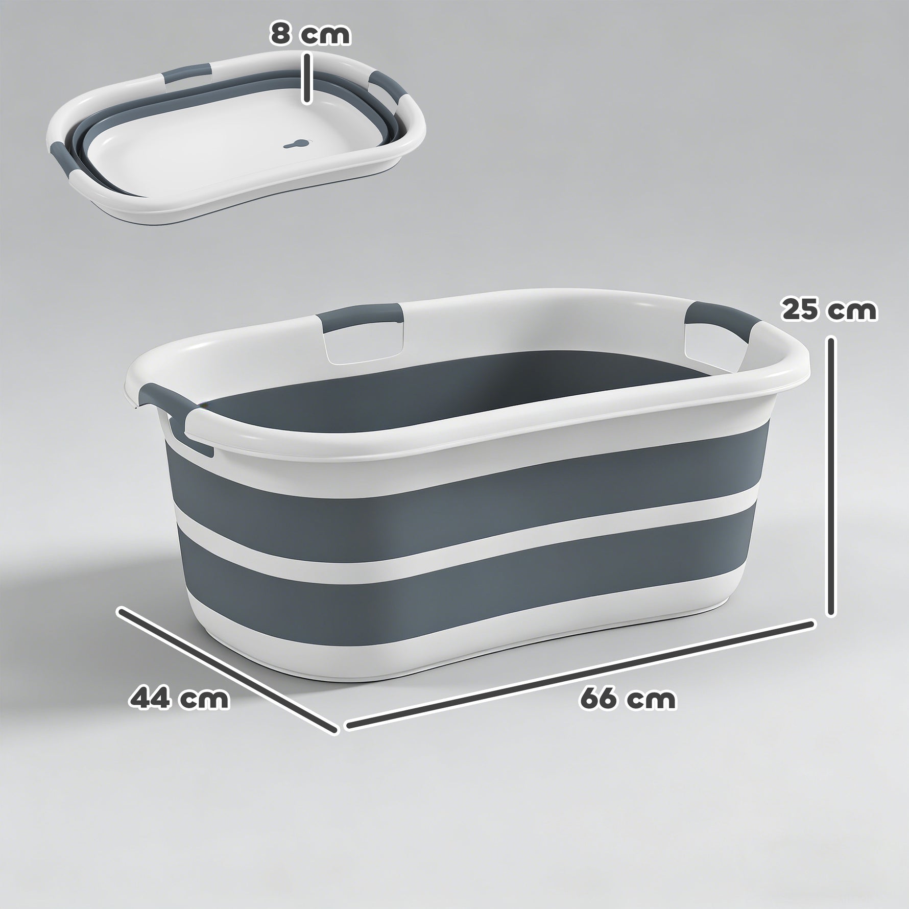Baignoire pour Chien, Baignoire Pliable et Portable avec Trou de Drainage, pour Petits Chiens et Chiots, Gris