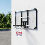 Panier de basketball mural avec panier spécial filet toutes saisons pour l'intérieur et l'extérieur 113x61x73cm blanc