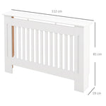 Cache-radiateur couverture radiateur Design couverture radiateur Panneau Cabinet 112L x 19l x 81H cm MDF Blanc