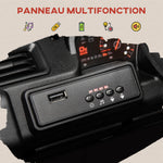 Voiture électrique enfant buggy électrique enfant 2 moteurs 12 V 3 vitesses remorque arrière 122L x 62,5l x 65H cm noir