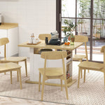 Ilot central cuisine table avec grand plan de travail 4 personnes - dim. 110L x 70l x 75,5H cm