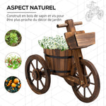 Porta piante a triciclo - scaffale per vasi di fiori - fioriera dim. 52L x 31P x 45A cm - Legno di abete