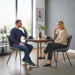 Lot de 2 chaises de salle à manger design moderne et capitonné pour salon, salle à manger, chambre à coucher, noir