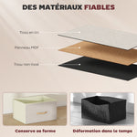 Cassettiera a 8 cassetti in tessuto, mobile contenitore con 4 tasche, 2 ganci, struttura in acciaio, 86 x 30 x 94,5 cm, beige