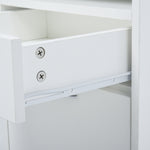 Lot de 2 caissons de bureau rangement de bureau sur roulettes tiroir placard niche panneaux particules blanc