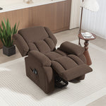 Fauteuil releveur électrique, fauteuil relax électrique avec fonction massage et chauffage, 93 x 104 x 100 cm, marron