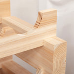 Casier à bouteilles pour 96 bouteilles, étagère à vin avec 8 niveaux modulable, 114×28×113,5cm, bois naturel