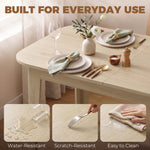 Tavolo da pranzo allungabile per 4-6 persone, 140-180 cm, tavolo da cucina ovale con bordi arrotondati, rovere