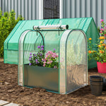 Mini Serre avec Sac de Plantation, Serre Portable avec porte enroulable, 68 x 50 x 70 cm, Vert Foncé