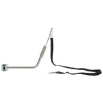 Laisse de Vélo pour Chien 180 cm en Inox , Fixation Rapide, Ressort Amortisseur, Sangle Ajustable, Argent