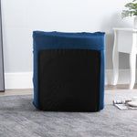 Fauteuil Convertible Fauteuil Paresseux Grand Confort Inclinaison Dossier Multipositions 90°-180° Bleu Roi