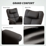 Sillón de masaje con reposapiés, respaldo reclinable hasta 135°, compartimento de almacenamiento, mando a distancia