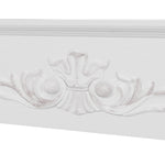 Manteau de cheminée encadrement cadre décoratif pour cheminée électrique 101 x 19 x 100 cm bois blanc