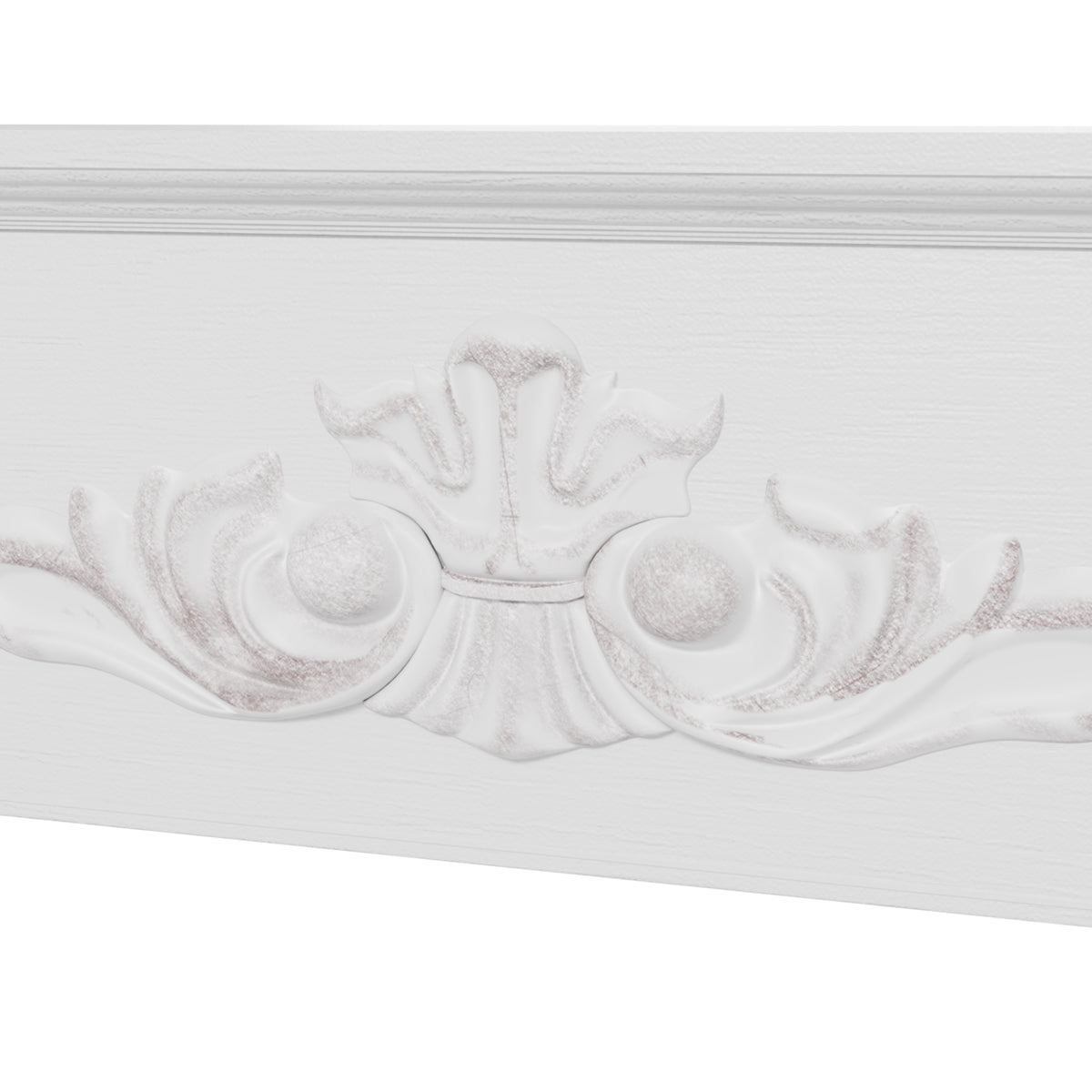 Manteau de cheminée encadrement cadre décoratif pour cheminée électrique 101 x 19 x 100 cm bois blanc