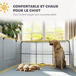 Parc de mise bas pour chien caisse de mise bas pour chiens avec porte tapis de propreté lavable 122 x 122 x 60 cm noir