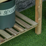 Jardinière surélevée avec Étagère de Rangement en Bois, Carré Potager sur Pied surélevé, Trous de Drainage