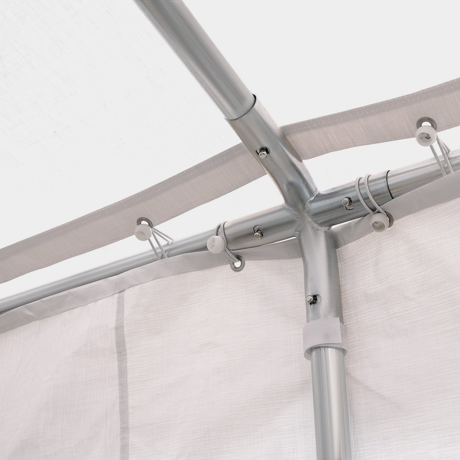 Tente de réception chapiteau de jardin chapiteau barnum 4 parois amovibles portes zippées idéal pour fête mariage soirée 6 x 4 x 2,8 m acier toile polyéthylène 180 g/m² blanc
