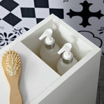 Porte-Papier Toilette 3 Niveaux avec Sortie Intégrée, Panneaux de Particules Aspect Blanc