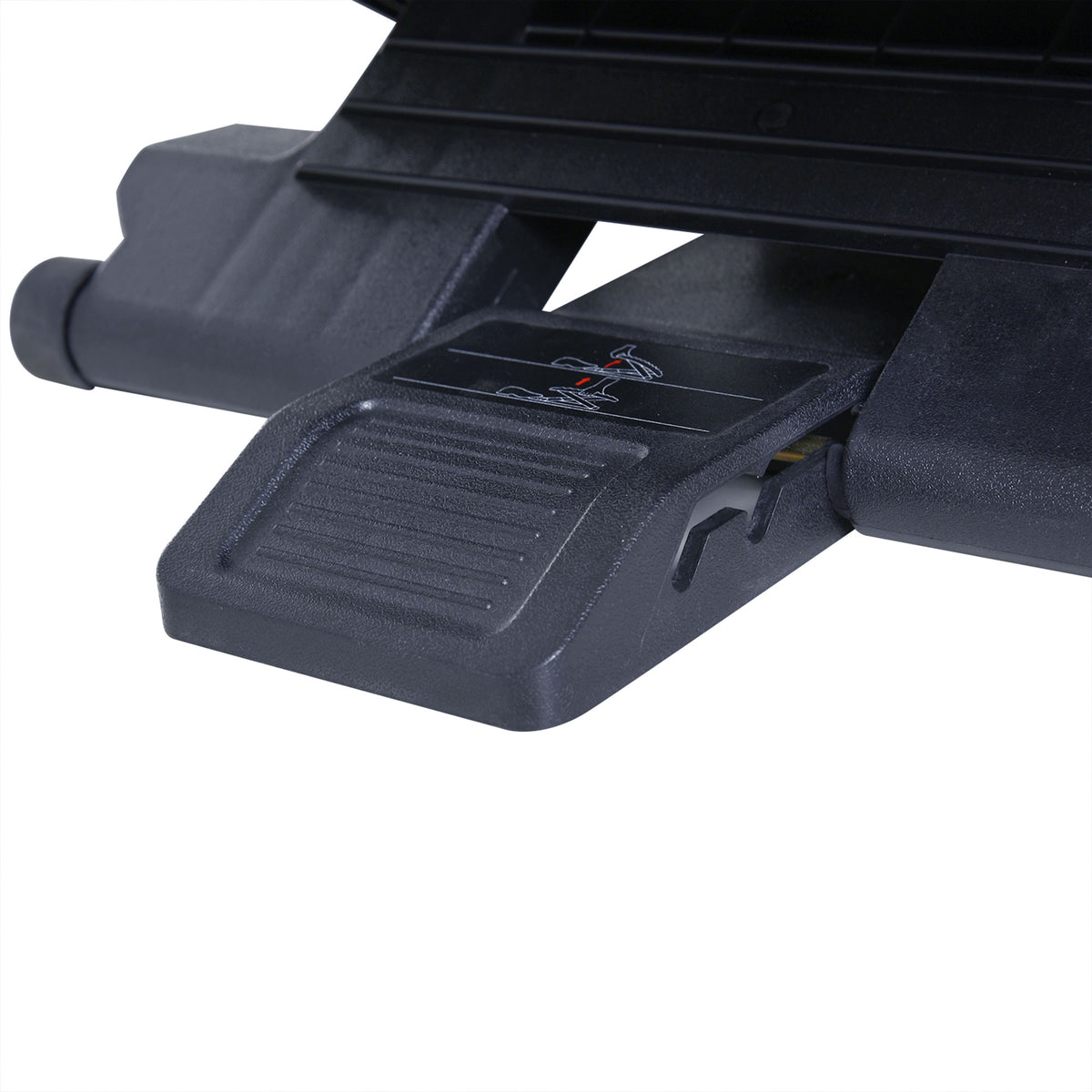 Ergonomische voetensteun voor kantoor, in hoogte en helling verstelbaar, 45L x 34B cm, grijs