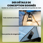 Tente de Camping Double Couche Tunnel Familiale 4-5 Personnes 2 Chambres et Séjour pour 12 Personnes Bleu